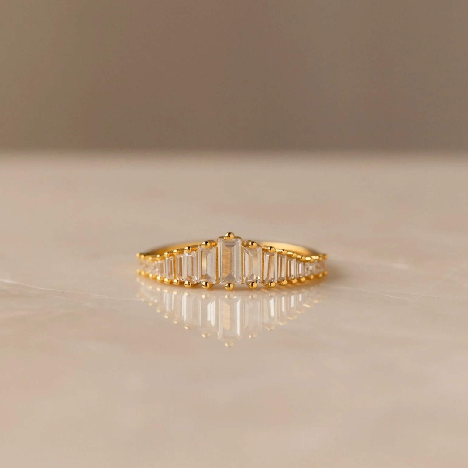 Art Deco Chandelier Baguette Diamond Ring | Caitlyn Minimalist | Caitlyn Minimalist
