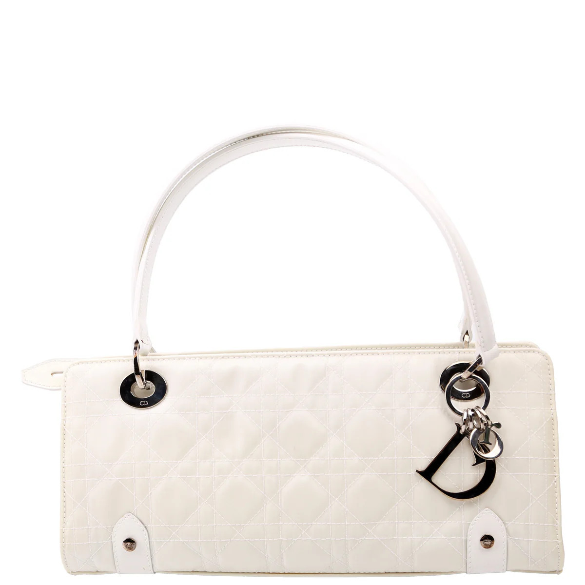 Lady Dior East West Vintage Canvas White | Keeks Designer Handbags