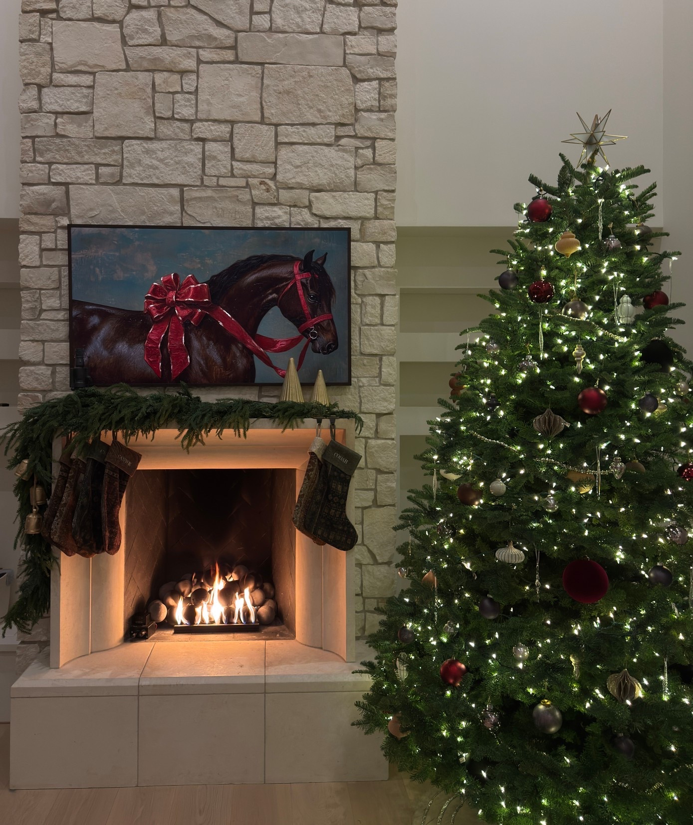 Christmas mantel decor 

#LTKSeasonal #LTKHome #LTKHoliday