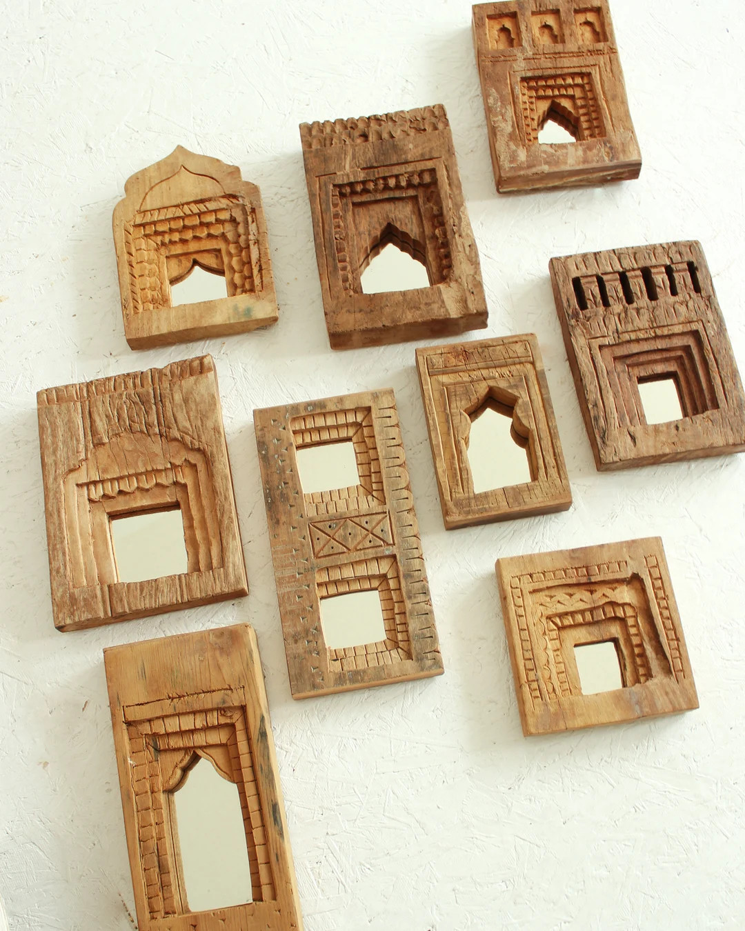 Natural Indian Temple Mirror, Hand carved Mirror, Small Mirror, Eclectic Decor, Bohemian Mirror, ... | Etsy (US)