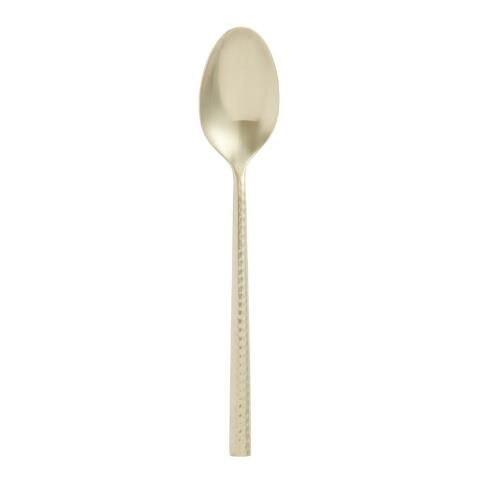 Champagne Satin Hammered Soup Spoon | World Market