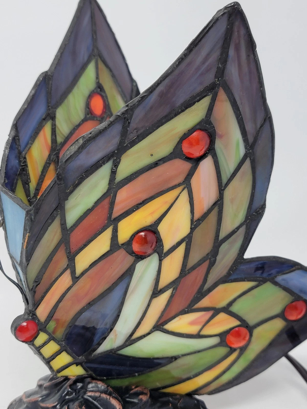 Stained Glass Accent Butterfly Night Light Table Lamp | eBay US