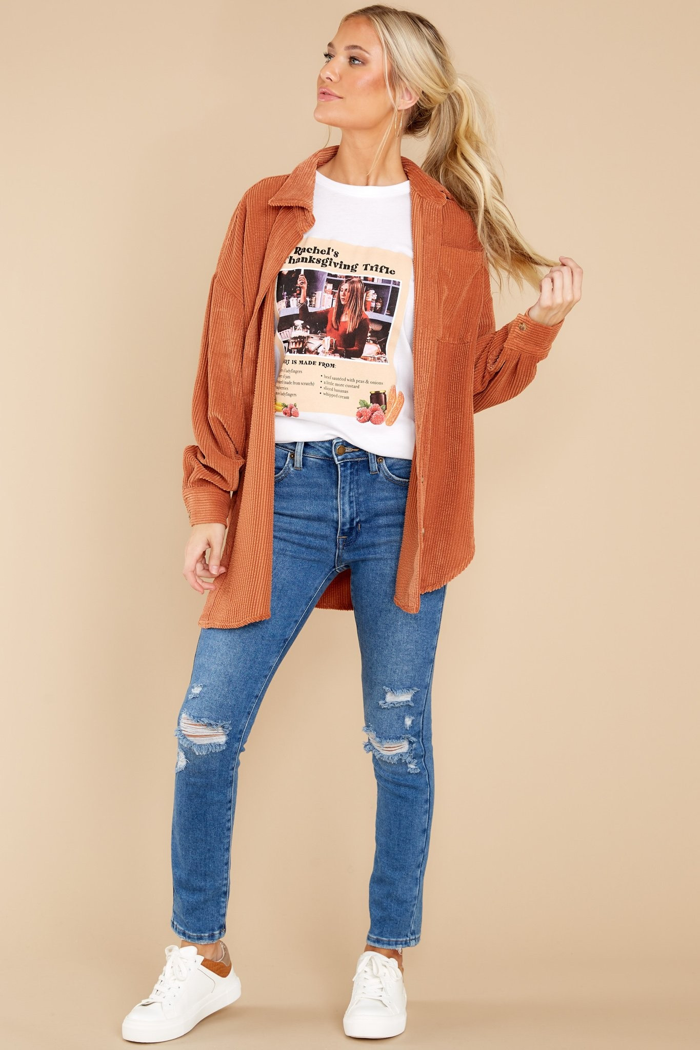 Thinking Of Our Place Rust Orange Shacket | Red Dress 