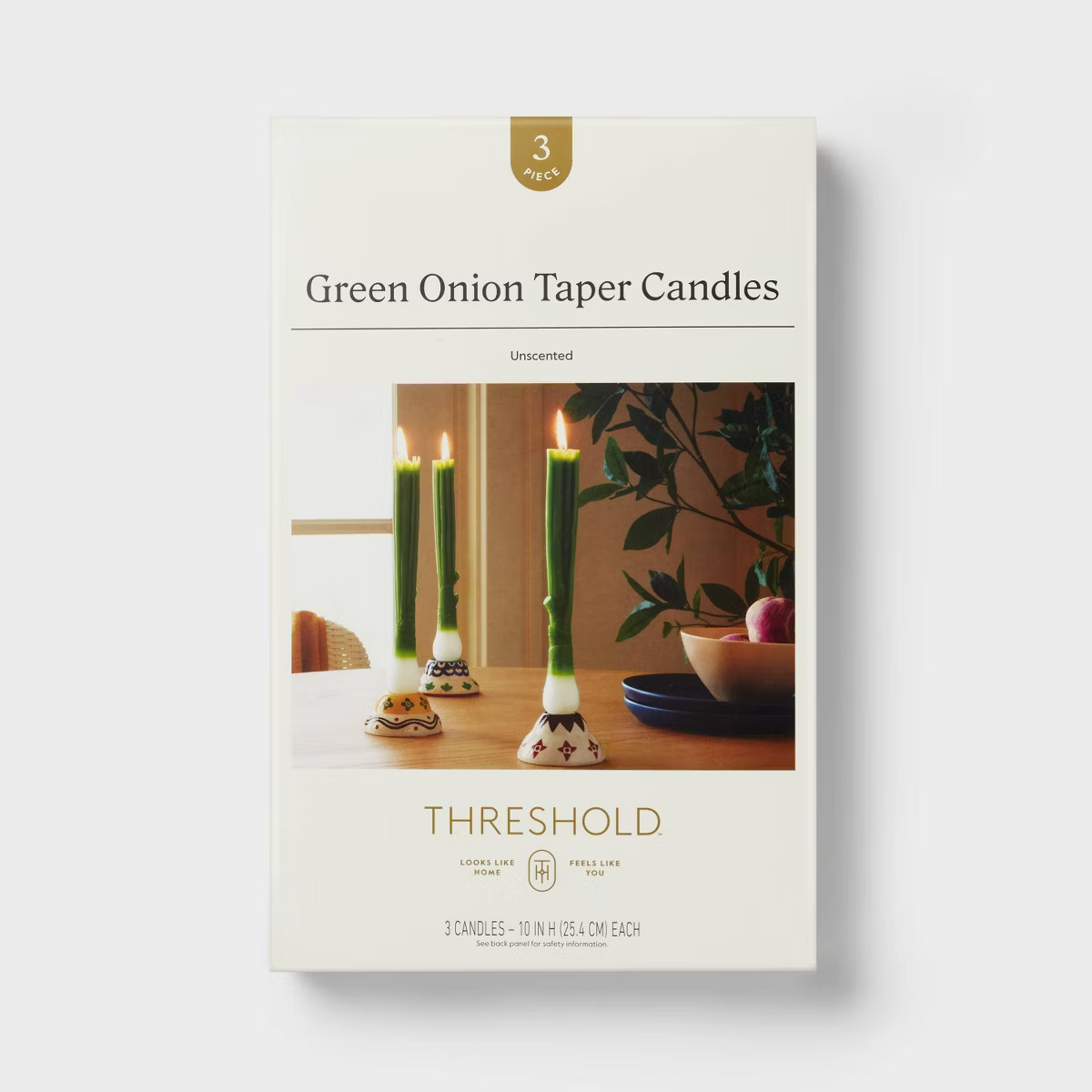 3pk Onion Taper Candle Set - Threshold™ | Target