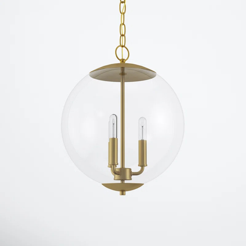 Patterson 3 Light Metal Dimmable Globe Chandelier | Wayfair North America