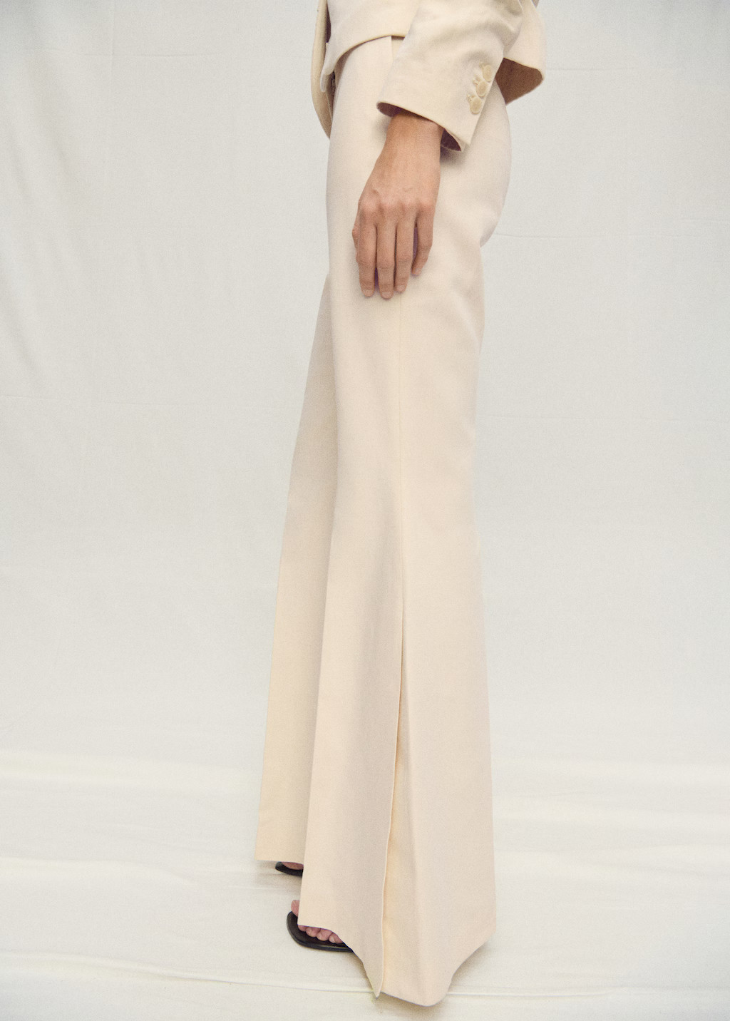 Flared linen-blend suit pants - Women | MANGO USA | Mango (US/MX/AU)