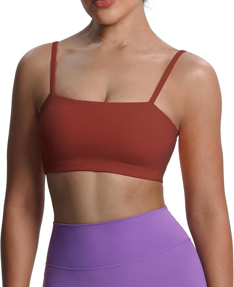 Aoxjox Women's Workout Bandeau Bras Training Fitness Running Yoga Crop Tank | Amazon (US)