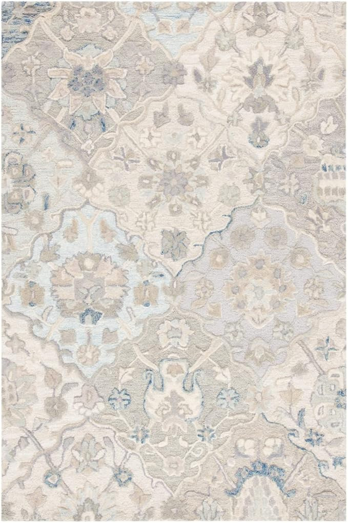 SAFAVIEH Glamour Collection 2' x 3' Grey/Blue GLM622F Handmade New Zealand Wool Living Room Foyer... | Amazon (US)