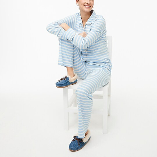 Factory: Striped Knit Pajama Set For Women | J.Crew Factory