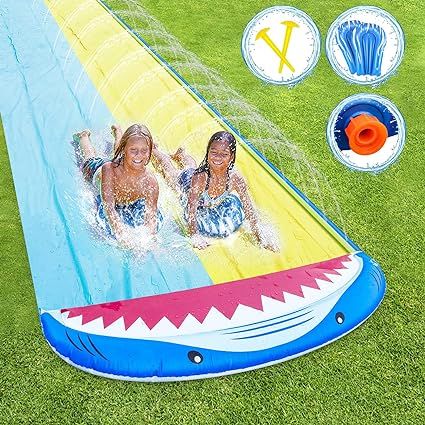 RenFox Slip and Slide, 16FT Inflatable Splash Water Slides with 2 Racing Lanes & Body Boards for ... | Amazon (US)