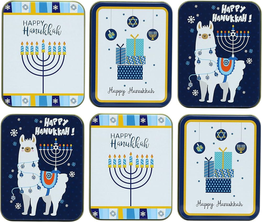 Iconikal Gift Card Tins, Hanukkah, 6-Pack | Amazon (US)