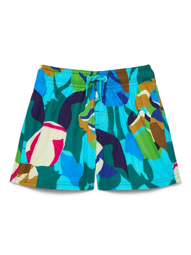 Wonder Nation Boys Family Swim Trunks with UPF50, Sizes 4-18 & Husky | Walmart (US)