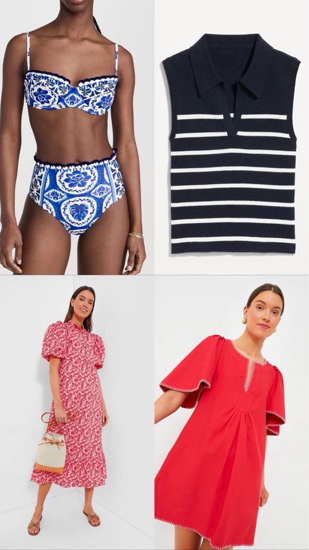 Summer new arrivals / swimsuit / Farm Rio / Old Navy / sweater tank top / Tuckernuck / Memorial Day weekend outfit / red dress / preppy style / summer dress / country concert outfit / vacation style / resort style 

#LTKFindsUnder100 #LTKStyleTip #LTKSwim