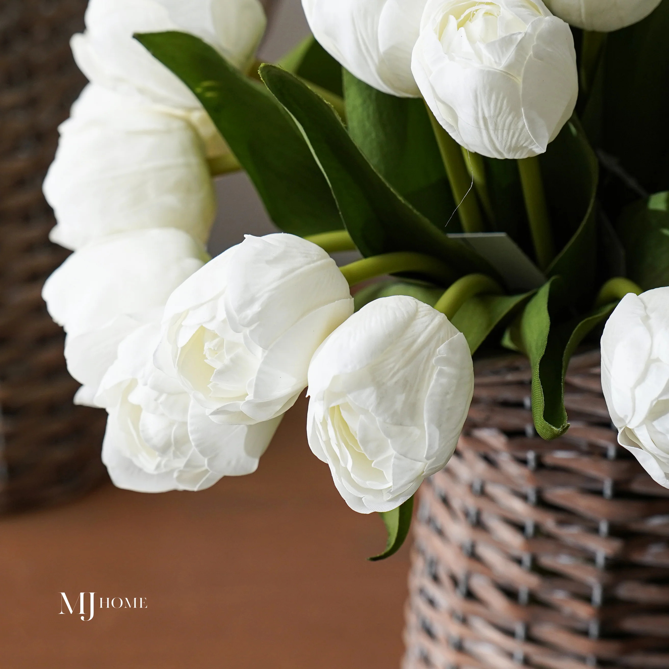 Real Touch Hybrid Tulip Bundle | White | MJHome
