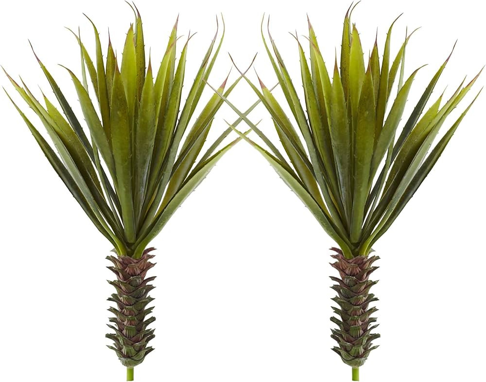 Nearly Natural Spiky Agave Succulent Plant (Set of 2) | Amazon (US)
