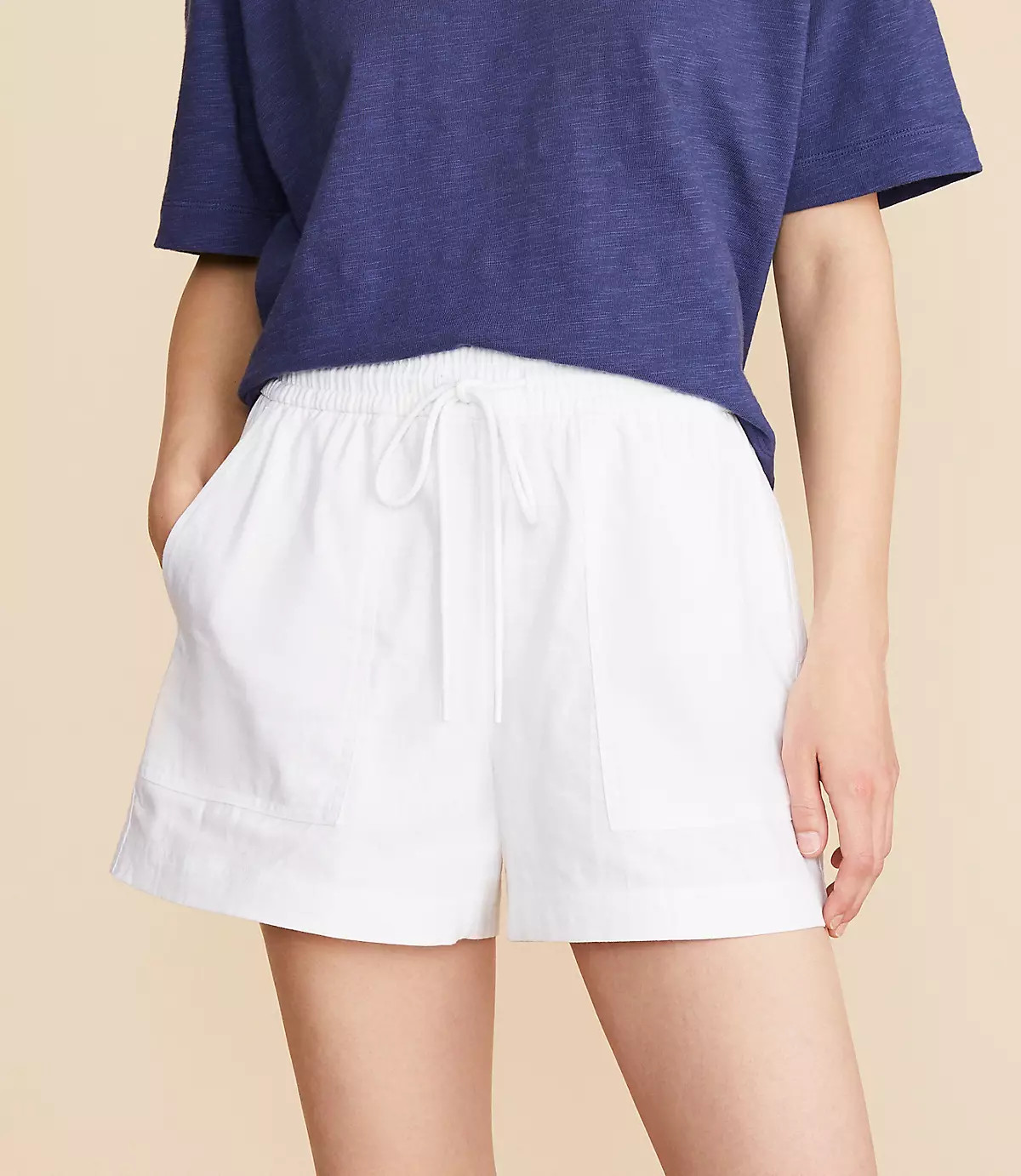 Lou & Grey Linen Cotton Shorts | LOFT