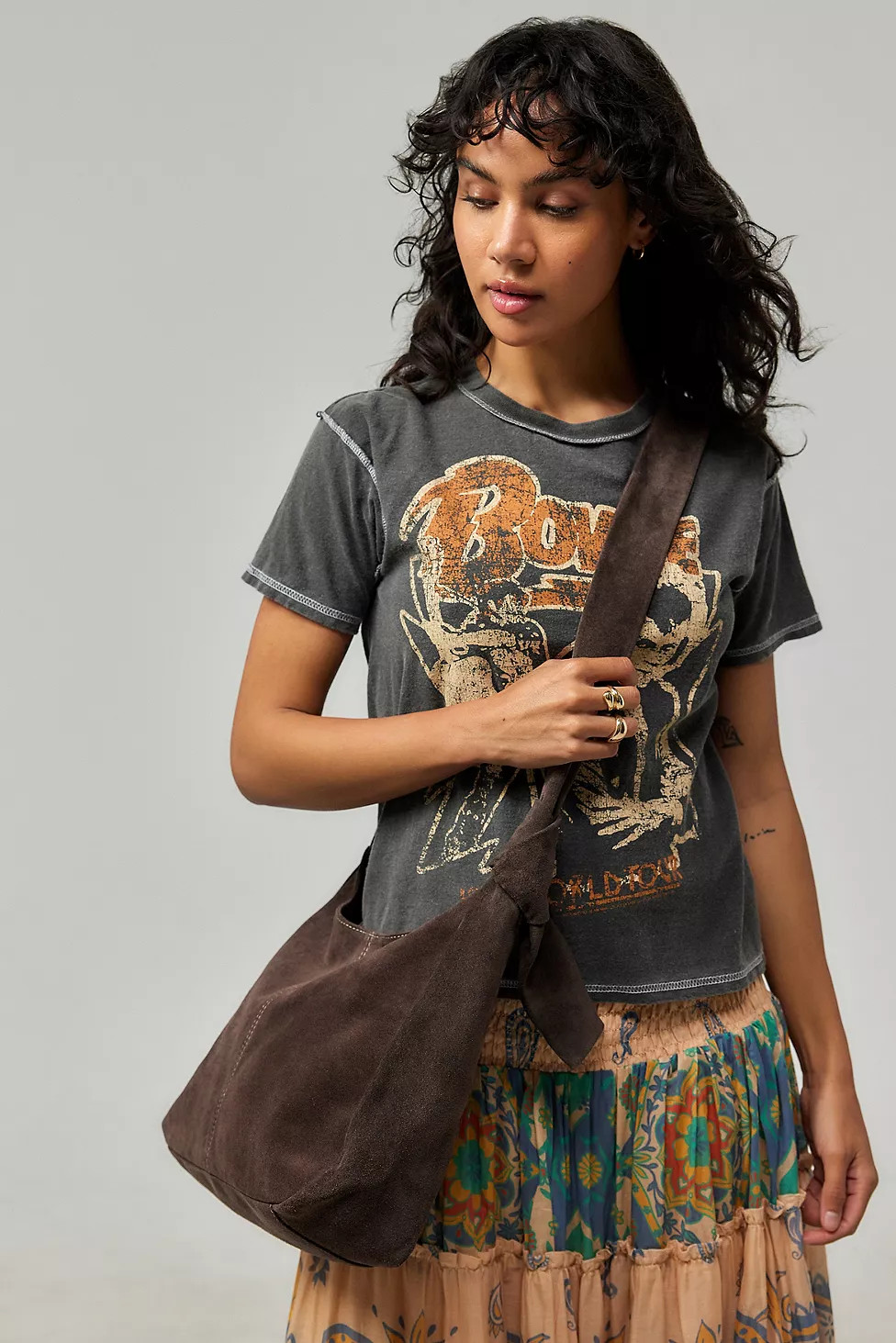 UO Suede Knotted Sling Bag | Urban Outfitters (EU)