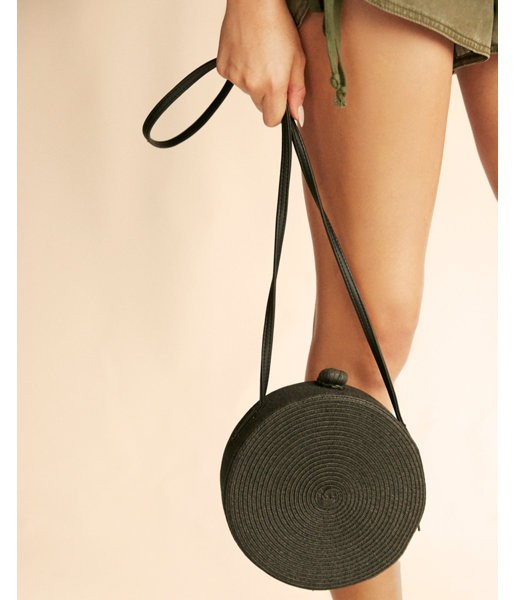 Express Womens Round Straw Crossbody Bag | Express