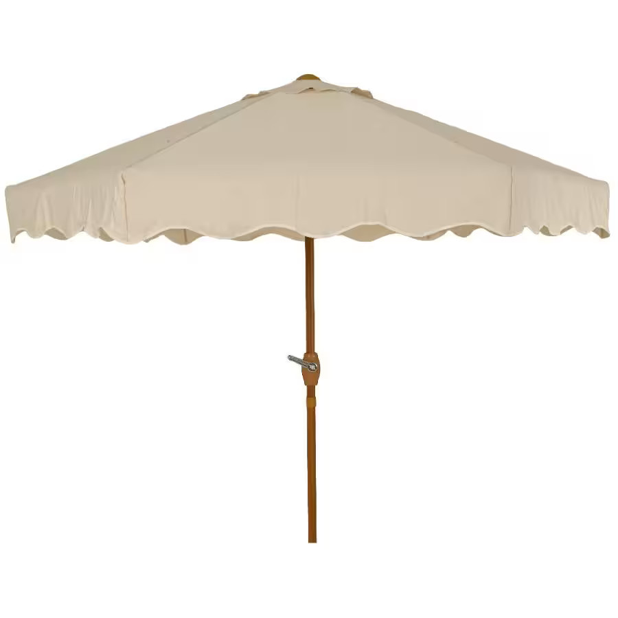 INSTYLE OUTDOOR
				
				7' Scalloped Crank Market Umbrella - Warm White | Home Hardware