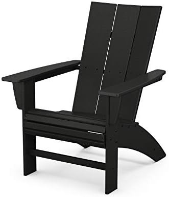 POLYWOOD Modern Curveback Adirondack Chair, HDPE Outdoor Patio Furniture, Fade-Proof Fire Pit Dec... | Amazon (US)