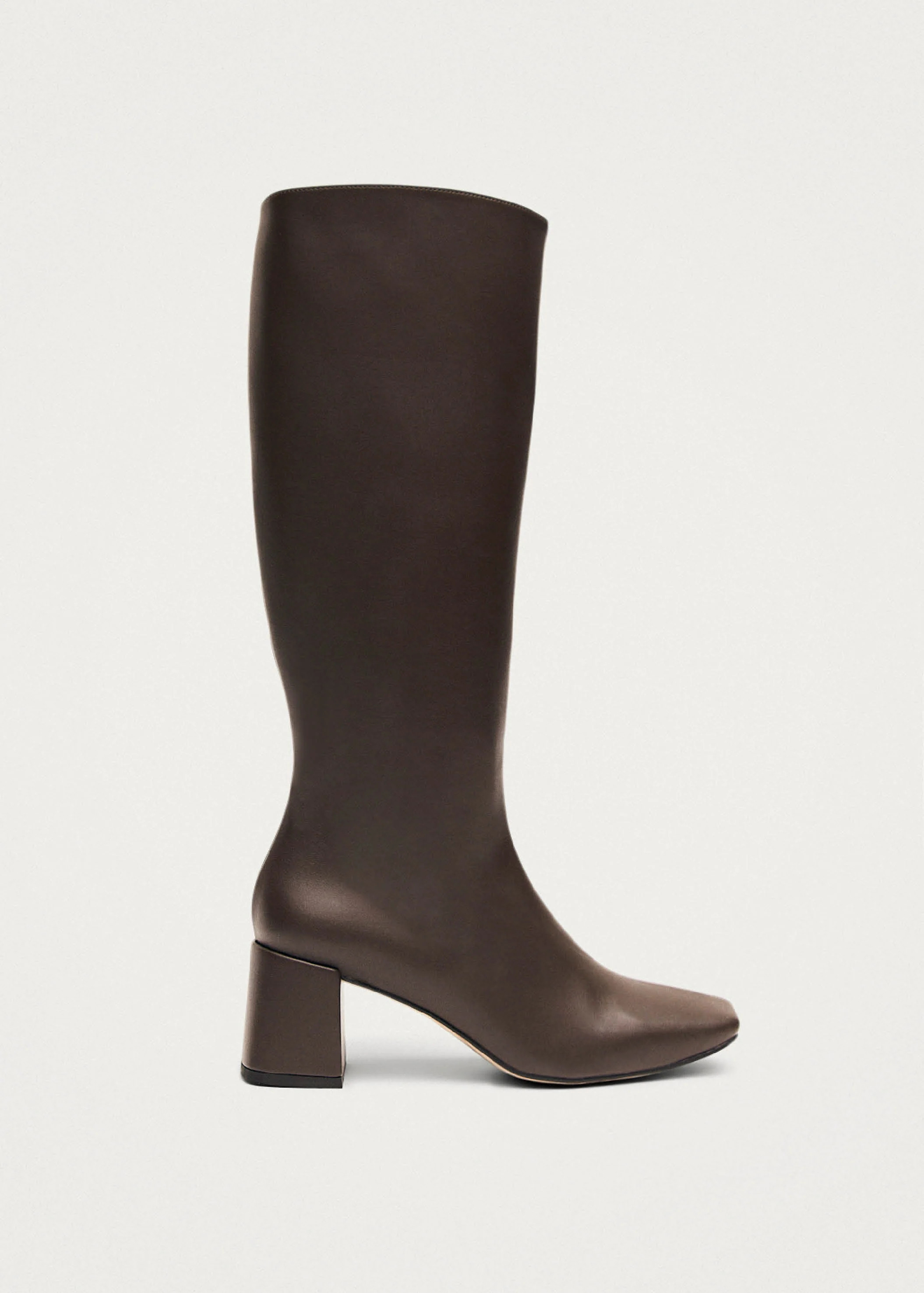 Chalk Umber Brown Vegan Leather Boots | ALOHAS | Alohas UK