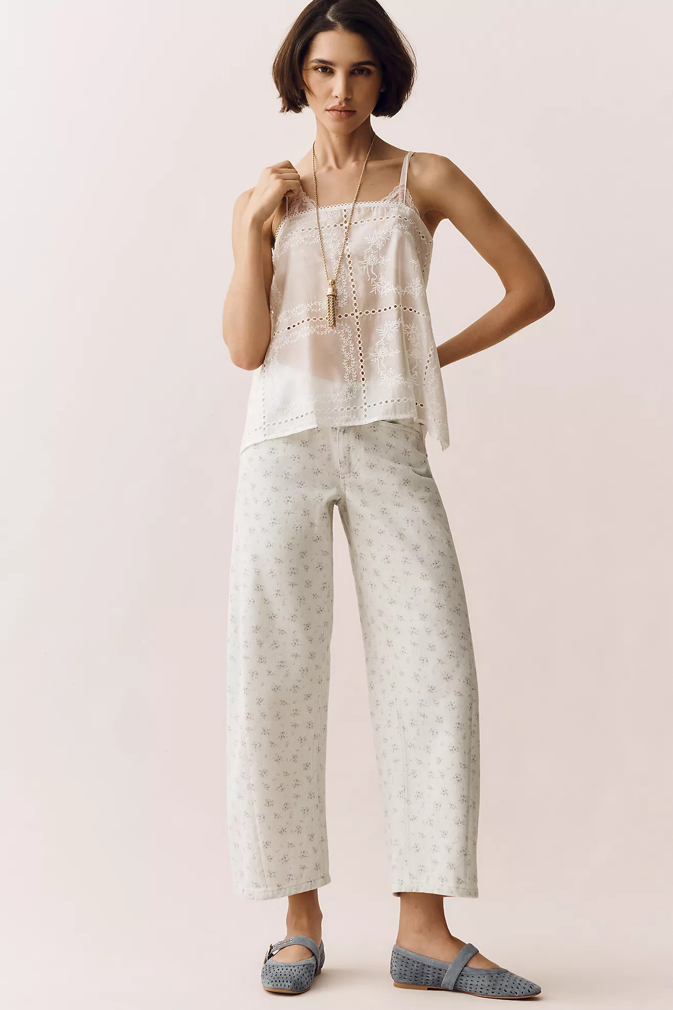 LE JEAN Cotton Selena Crop High-Rise Tapered Jeans | Anthropologie (US)