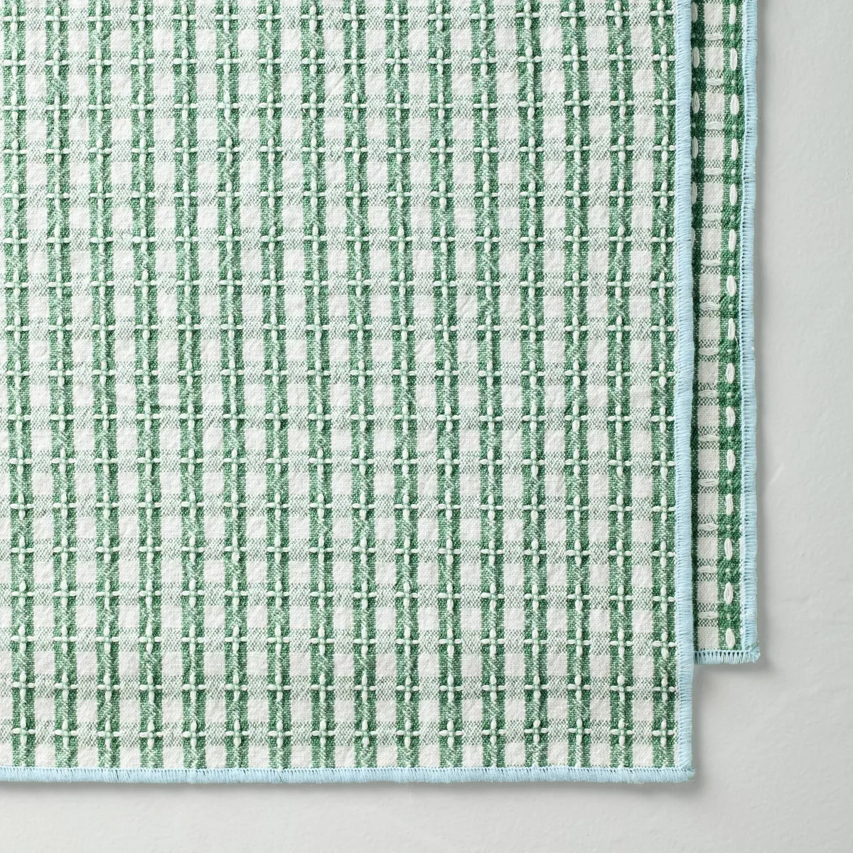 14"x20" Gingham Check Table Runner Green - Hearth & Hand™ with Magnolia | Target