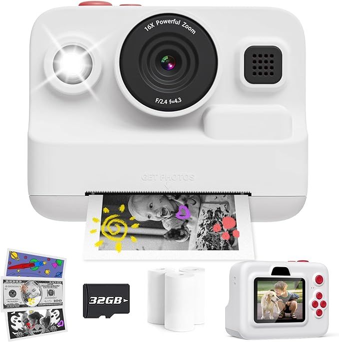 Kids Camera Instant Print, MEETRYE Instant Print Camera for Kids 4-14 Year Old, Christmas Birthda... | Amazon (US)
