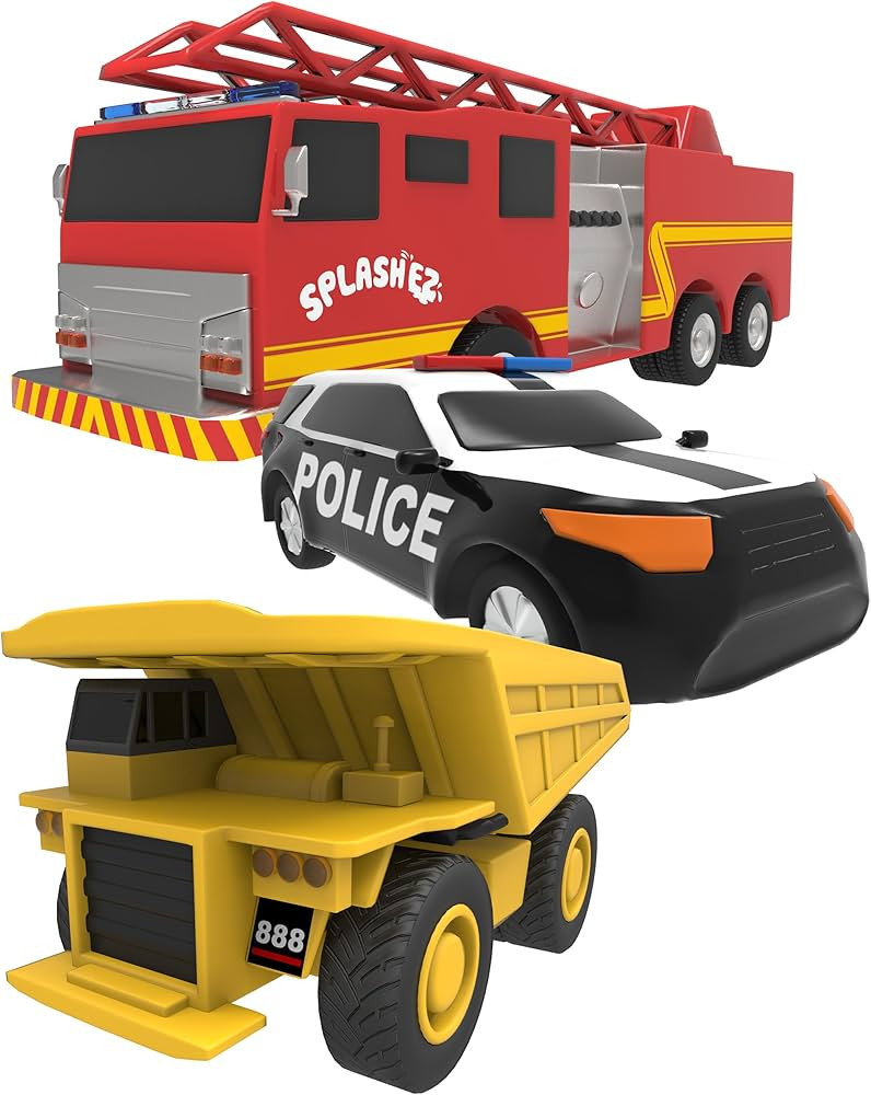 SplashEZ Mold Free Baby Bath Toys, No Hole Bath Toys for Toddlers, Bathtub Cars Set for Kids Ages... | Amazon (US)