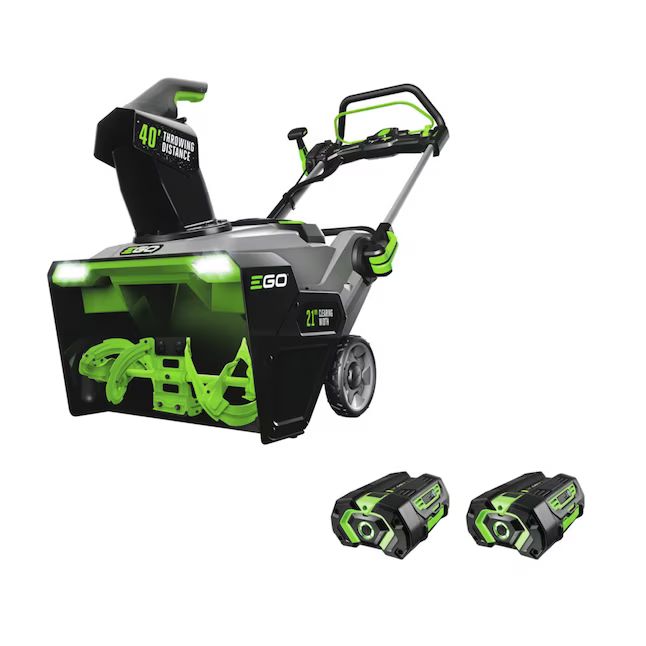 EGO POWER+ Peak Power 56-volt 21-in Single-stage Push Cordless Electric Snow Blower 5 Ah (Battery... | Lowe's