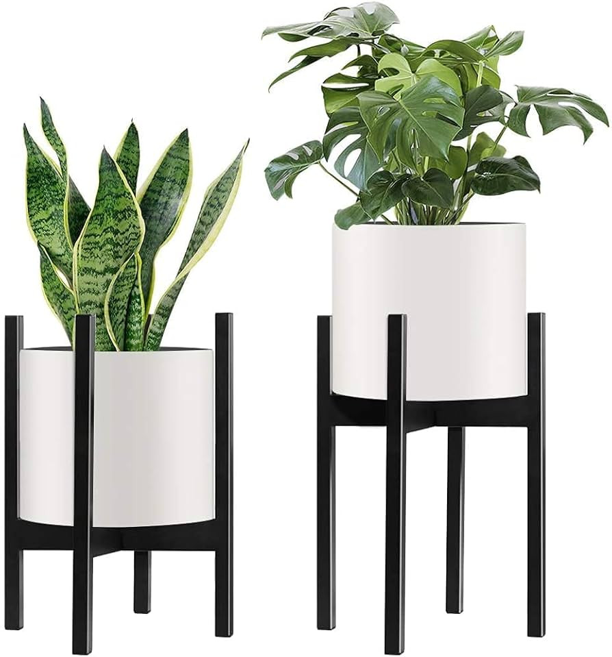 Plant Stand, 2 Pack Mid Century Metal Plant Holder (Pot Not Included) Corner Indoor Outdoor Black... | Amazon (CA)
