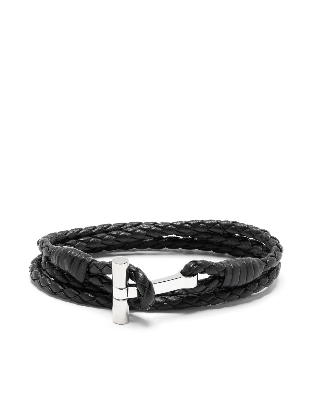 TOM FORD Geflochtenes Wickelarmband Aus Leder | Schwarz | FARFETCH | Farfetch Global