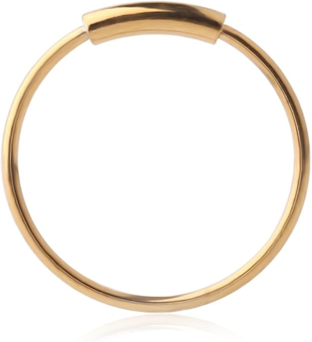 Ruifan 316L Surgical Steel Seamless Continuous Hoop Rings Nose Eyebrow Tragus Lip Ear Ring BCR 22... | Amazon (US)