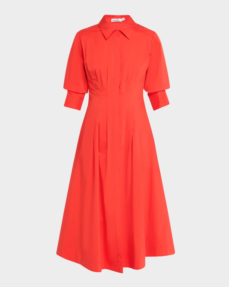 SIMKHAI Jazz Pintuck Midi Dress | Neiman Marcus