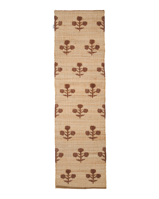 2x8 Floral Natural Fiber Runner | TJ Maxx