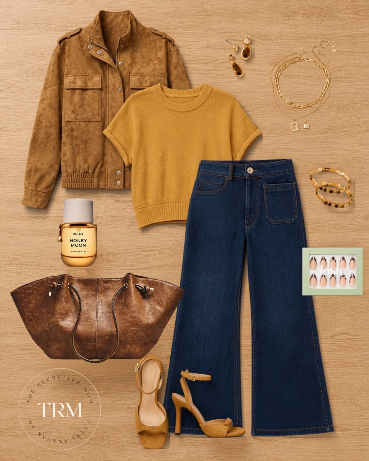 These warm caramel tones with dark denim are SO good for fall! 🤎🍂 Love the little sweater tee now and the jacket layered on once it cools down.

#LTKSeasonal #LTKOver40 #LTKMidsize