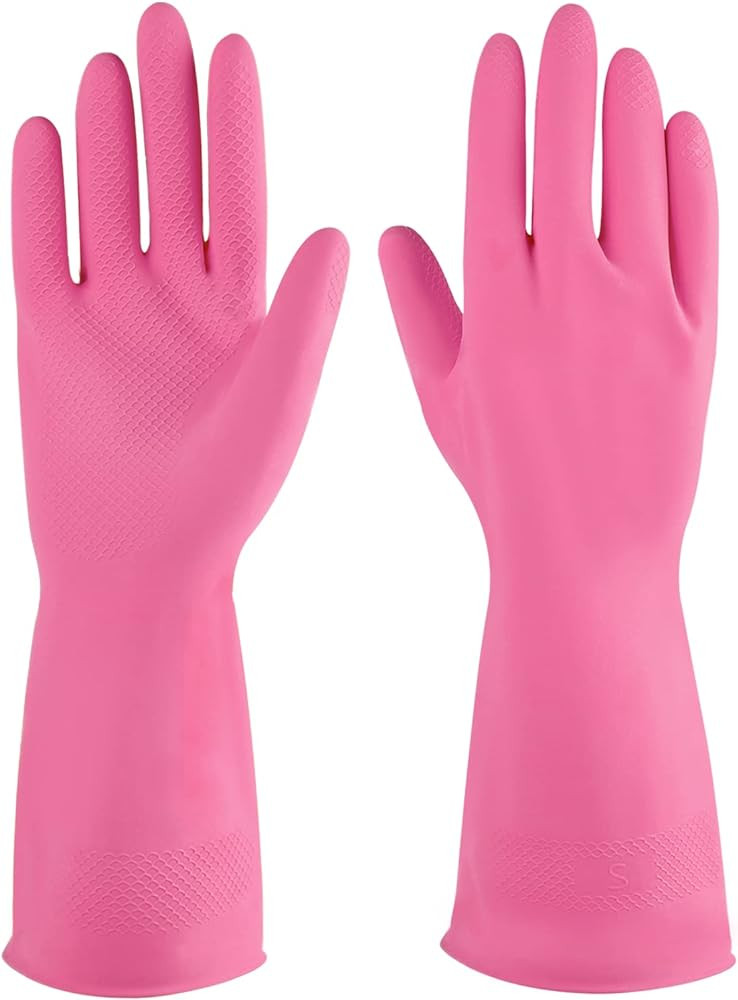 Rubber cleaning gloves 3 or 6 Pairs for Household,Reuseable dishwashing gloves for Kitchen. | Amazon (US)