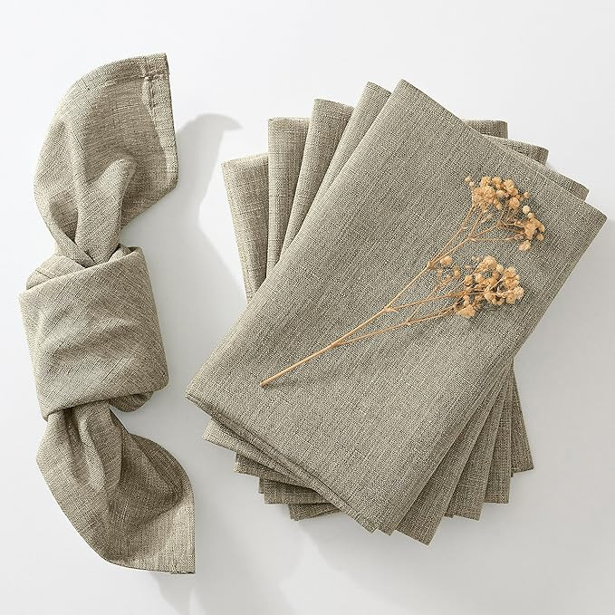 Decorelia Faux Linen Napkins, Valentine's Day Easter Spring Bulk Washable Reusable Cloth Napkin f... | Amazon (CA)