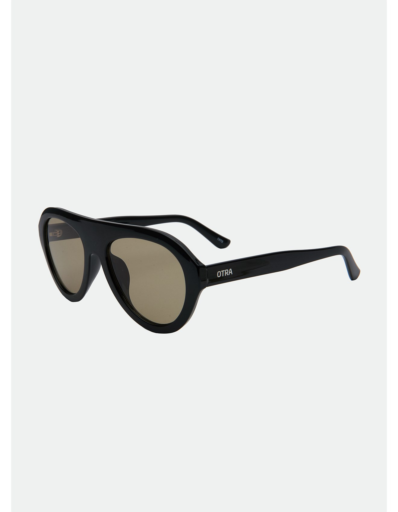 Maddy Oversized Aviator Sunglasses Black/Green | David Jones (Australia & New Zealand)