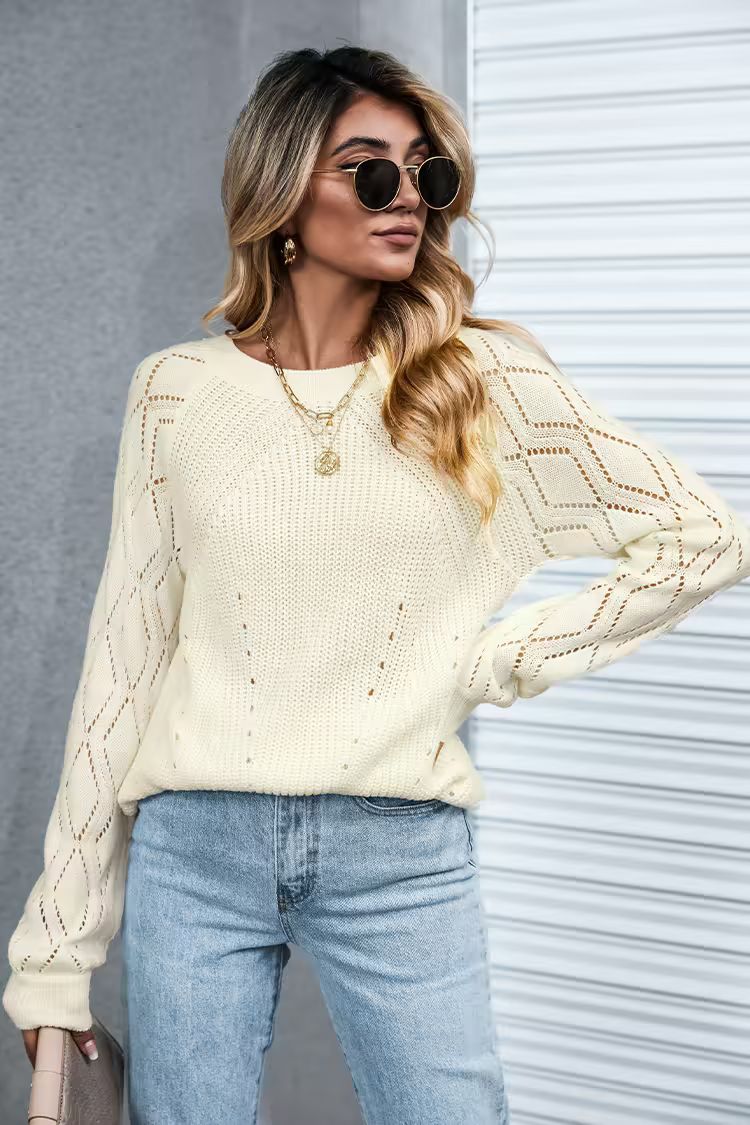 Carin Cutout Raglan Sleeve Sweater | Cupshe US