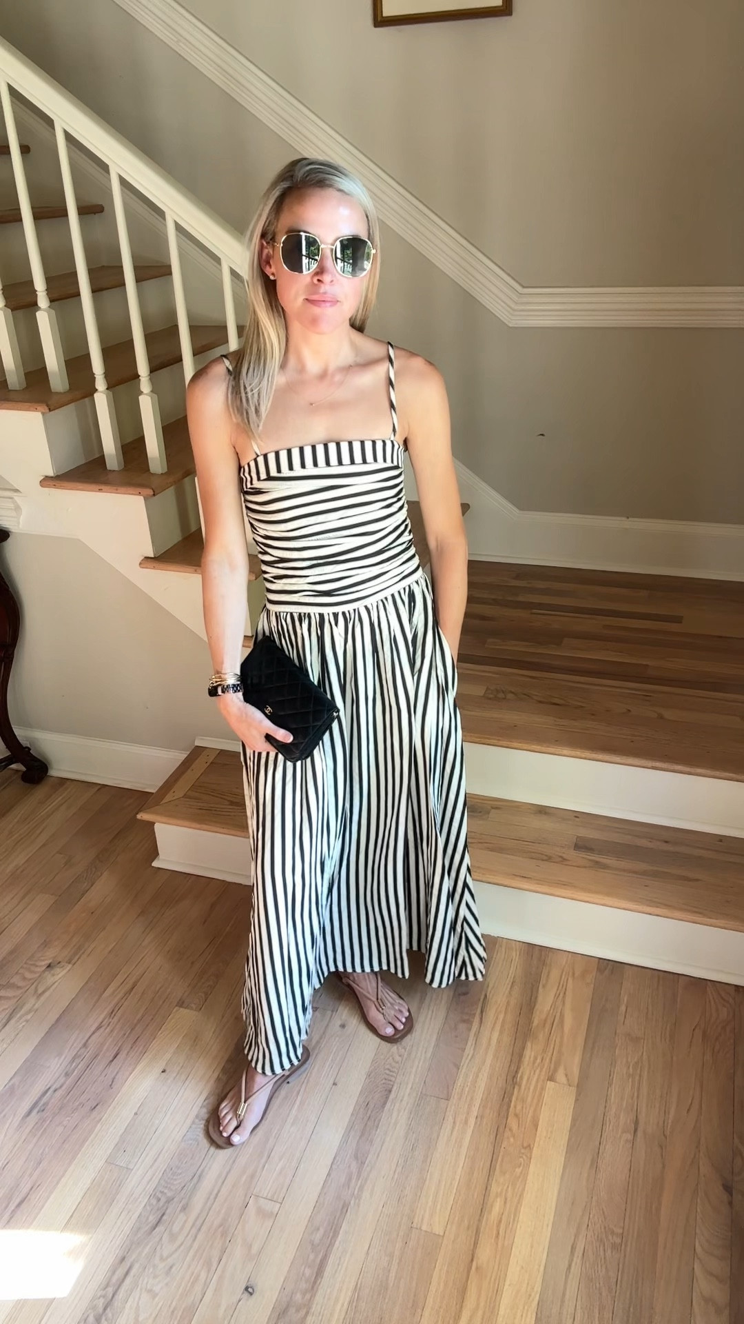 Repeat Offender with no end in sight : Most worn dress of April. It’s so comfortable that I even wore it both ways on the plane for our long travel days. It doesn’t wrinkle, has pockets, perfect midi length and a smocked back with adjustable straps. And it’s under $50! 

🖤 my Chanel clutch is borrowed from @vivrelle and I’ve loved it so much! Use my code TAYLORRICHMOND to get your first month of Vivrelle on me! 

Comment “Shop” for links ! 

#LTKgrwm #LTKootd #LTKmomlife