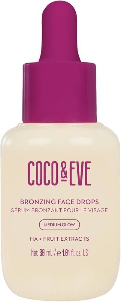 Coco & Eve Sunny Honey Bronzing Face Tanning Drops (Medium Glow) for Natural Self Tanning Hydrati... | Amazon (US)