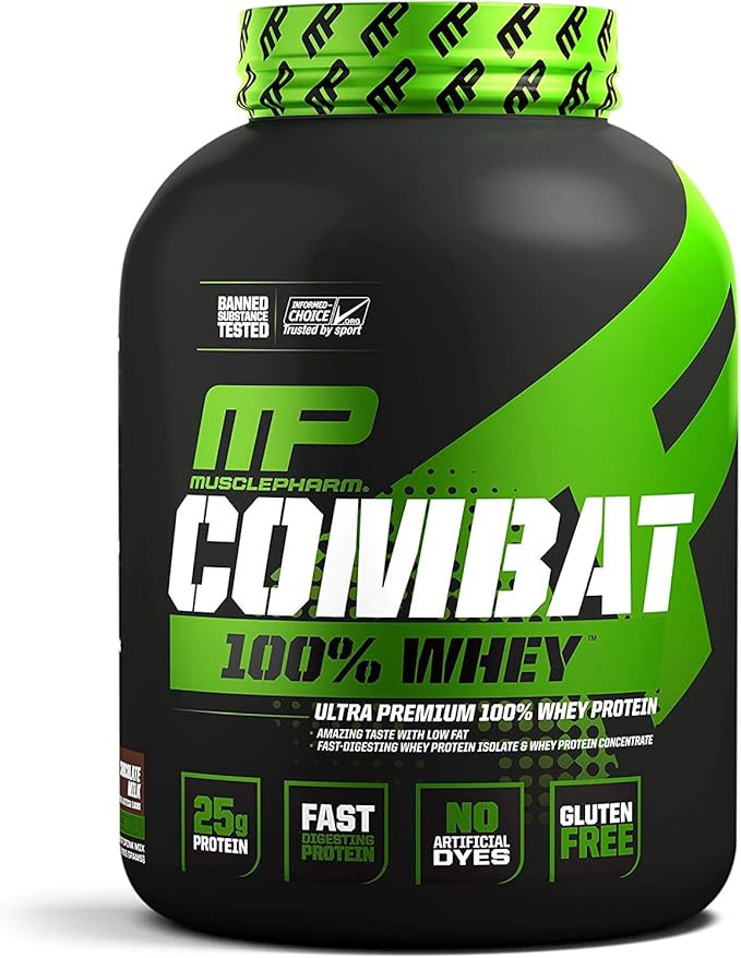 MusclePharm Combat 100% Whey, Muscle-Building Whey Protein Powder, Chocolate Milk, 5 Pounds, 67 S... | Amazon (US)