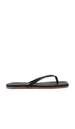 Lily Square Toe Flip Flop in Black | Revolve Clothing (Global)