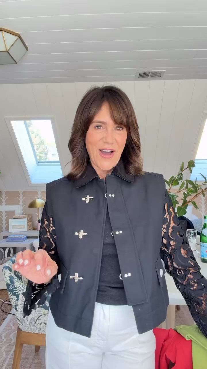 Just got this jacket in the mail and wore it right away!! This is so perfect for any season, and I love the fun lace sleeve detail ⭐️

#LTKootd #LTKOver40 #LTKSeasonal