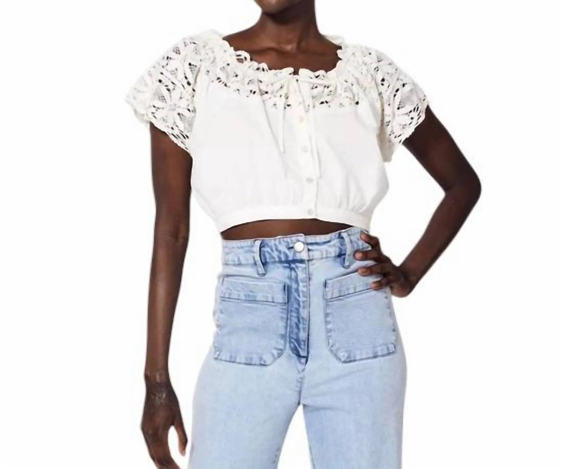 Teresa Blouse In Ivory | Shop Simon