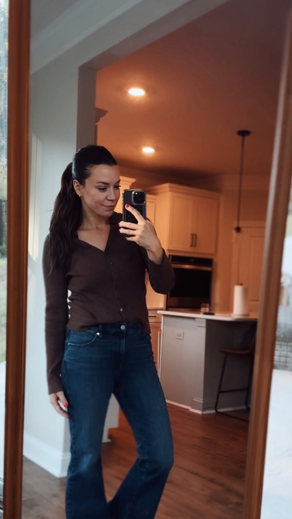 Perfect Fall staples! Love this chocolate brown top from Target- great for the office but so comfortable! This denim has the best stretch if you need a good go-to dark denim like this. 

#LTKSeasonal
