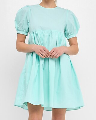 English Factory Puff Sleeve Babydoll Dress | Express