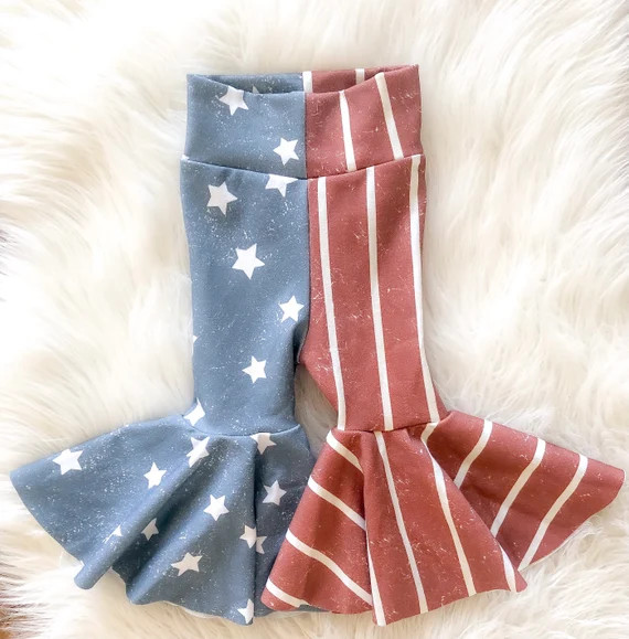 Fourth of July Bell Bottoms / Stars and Stripes Patriotic | Etsy | Etsy (US)