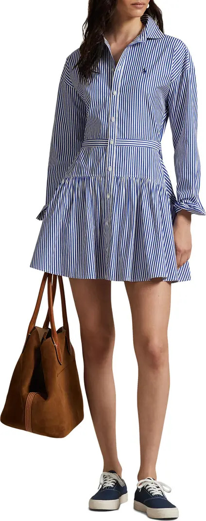 Polo Ralph Lauren Stripe Tiered Shirtdress | Nordstrom | Nordstrom
